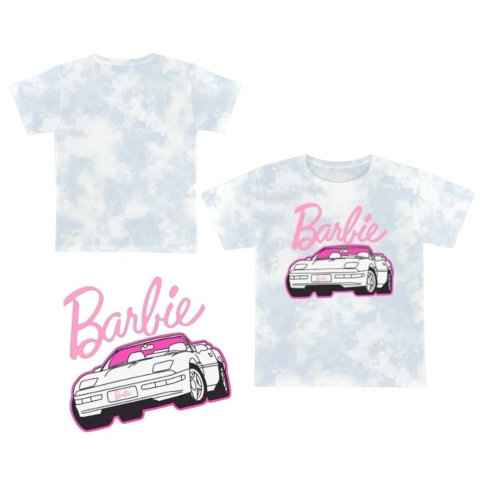 Mattel Barbie Convertible Crew Neck Graphic Tee